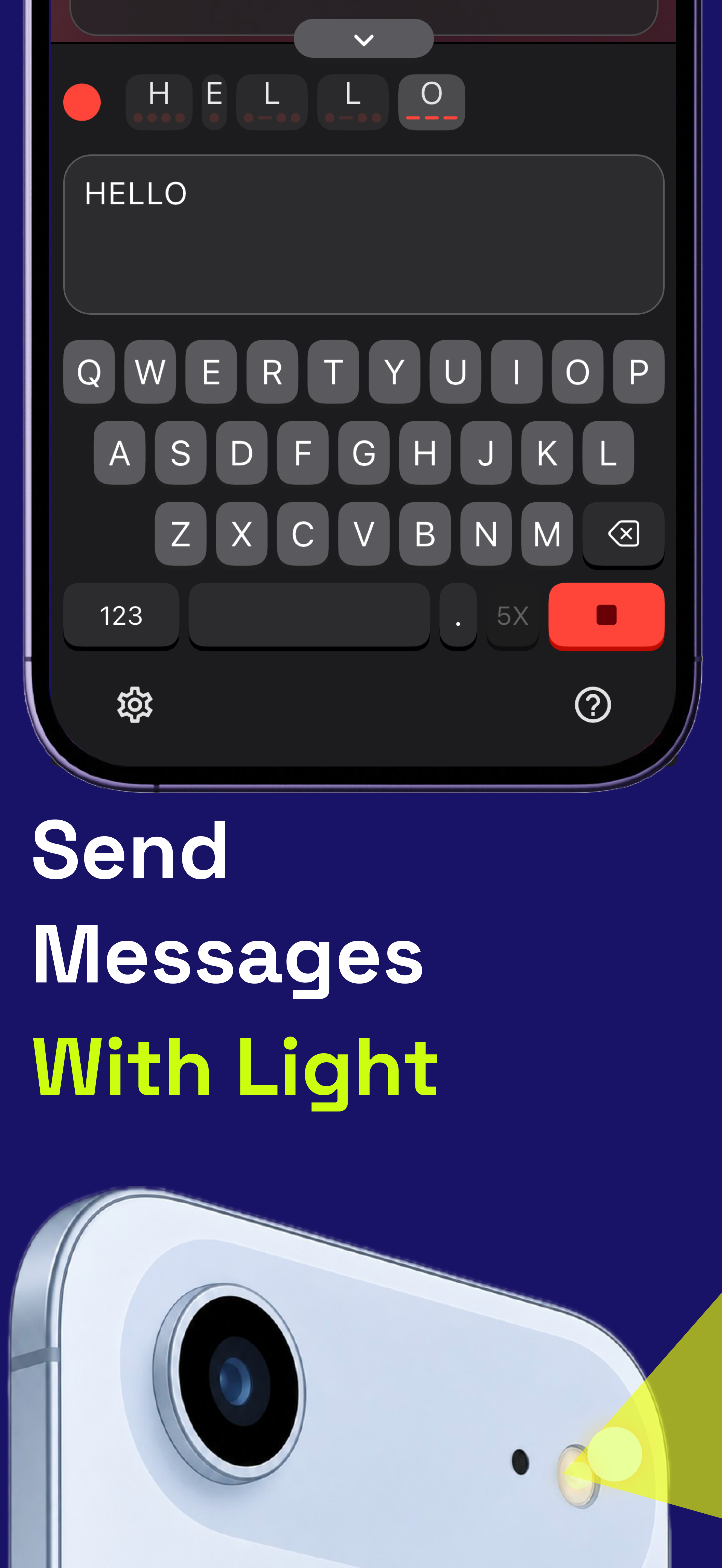 Morse Watcher showing the tap-to-start detection screen.